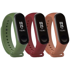 mi band strap 3 amp 4 wristband original soft silicone adjustablereplacement strapsbeltband for m3 amp m4 with warrenty device not includednot compatible with mi band 12