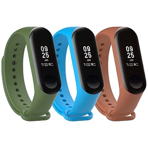 mi band strap 3 amp 4 wristband original soft silicone adjustablereplacement strapsbeltband for m3 amp m4 with warrenty device not includednot compatible with mi band 12