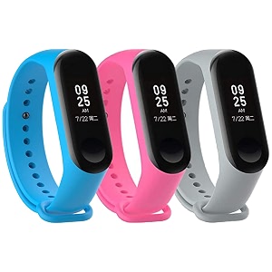mi band strap 3 amp 4 wristband original soft silicone adjustablereplacement strapsbeltband for m3 amp m4 with warrenty device not includednot compatible with mi band 12