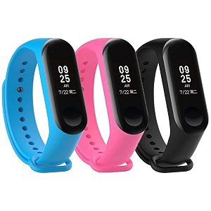 mi band strap 3 amp 4 wristband original soft silicone adjustablereplacement strapsbeltband for m3 amp m4 with warrenty device not includednot compatible with mi band 12
