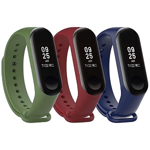 mi band strap 3 amp 4 wristband original soft silicone adjustablereplacement strapsbeltband for m3 amp m4 with warrenty device not includednot compatible with mi band 12
