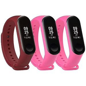 mi band strap 3 amp 4 wristband original soft silicone adjustablereplacement strapsbeltband for m3 amp m4 with warrenty device not includednot compatible with mi band 12
