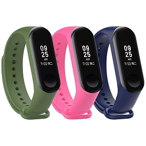 mi band strap 3 amp 4 wristband original soft silicone adjustablereplacement strapsbeltband for m3 amp m4 with warrenty device not includednot compatible with mi band 12