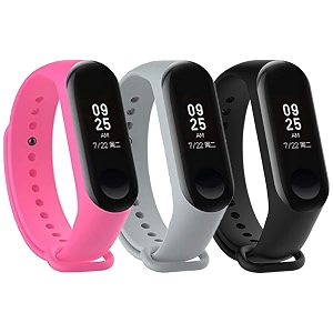 mi band strap 3 amp 4 wristband original soft silicone adjustablereplacement strapsbeltband for m3 amp m4 with warrenty device not includednot compatible with mi band 12