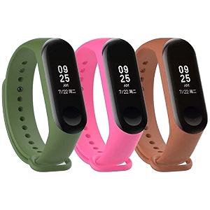 mi band strap 3 amp 4 wristband original soft silicone adjustablereplacement strapsbeltband for m3 amp m4 with warrenty device not includednot compatible with mi band 12