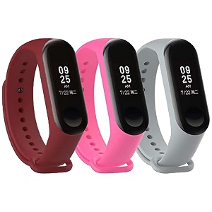 mi band strap 3 amp 4 wristband original soft silicone adjustablereplacement strapsbeltband for m3 amp m4 with warrenty device not includednot compatible with mi band 12