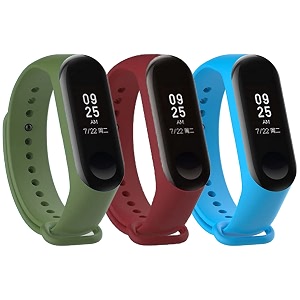 mi band strap 3 amp 4 wristband original soft silicone adjustablereplacement strapsbeltband for m3 amp m4 with warrenty device not includednot compatible with mi band 12