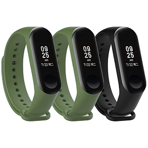 mi band strap 3 amp 4 wristband original soft silicone adjustablereplacement strapsbeltband for m3 amp m4 with warrenty device not includednot compatible with mi band 12