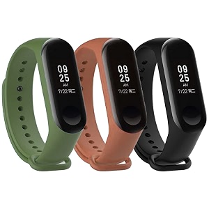 mi band strap 3 amp 4 wristband original soft silicone adjustablereplacement strapsbeltband for m3 amp m4 with warrenty device not includednot compatible with mi band 12
