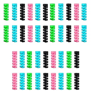 multicoloured protection spiral cable amp wire protectors spring wire for all wired accessories for usb charger data cable earphoneelastic cord saverandroidiphonelaptopspack of 1040 pcs
