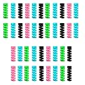 Multicoloured Protection Spiral Cable &amp; Wire Protectors Spring Wire for All Wired Accessories for USB Charger, Data Cable, Earphone,Elastic Cord Saver|Android|iPhone|Laptops|Pack of 10|40 Pcs