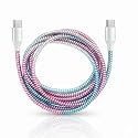 Spiral Cable Protector | Charger Wire Protector for Type-C, iPhone, Earphones &amp; USB | Flexible Full Length Wire Saver Spring Guard | Charging Cable &amp; Data Cable Protector Rainbow Pink