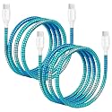Spiral Cable Protector | Charger Wire Protector for Type-C, iPhone, Earphones &amp; USB | Flexible Full Length Wire Saver Spring Guard | Charging Cable &amp; Data Cable Protector Rainbow Blue-2