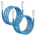 Spiral Cable Protector | Charger Wire Protector for Type-C, iPhone, Earphones &amp; USB | Flexible Full Length Wire Saver Spring Guard | Charging Cable &amp; Data Cable Protector Metallic Blue-2