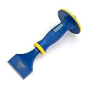 Estwing 2-3/4-inch Electrician Chisel with Protective Hand Grip Guard, Removes Soft Stone, Concrete, Plaster, and Drywall to Install Electrical Outlet Boxes