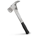 ESTWING AL-PRO Aluminum Framing Hammer - 14 oz Straight Rip Claw with Milled Face &amp; Shock Reduction Grip - ALBKM , Black