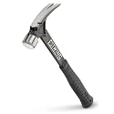 ESTWING Ultra Series Hammer, Short, 15oz Smooth Face, Black Grip, EB-15SR