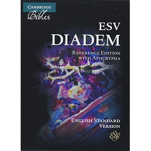 esv diadem reference edition with apocrypha red calfskin leather red-letter text es545xral english standard version red calfskin leather diadem  with apocrypha red-letter text es545xral