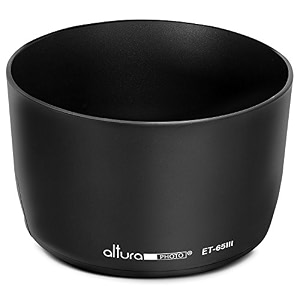 et-65iii dedicated altura photo lens hood for canon ef 85mm f18 usm ef 100mm f20 usm ef 135mm f28 sf ef 70-210mm f35-45 usm ef 100-300mm f45-56 usm lenses canon et-65iii replacement  magicfiber microfiber lens cleaning cloth