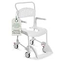 Etac Clean Rolling Shower Commode Chair for Elderly with Wheels