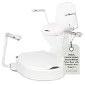 Etac Hi-Loo Raised Toilet Seat with Arms for Elderly, 4 in Height
