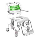 Etac Swift Mobile-2 Rolling Shower Commode Chair for Elderly, 353 lb, White