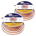 ETAFLOW 2PCS No-Clean Solder Wick Braid 10ft * 0.1Inch Width- Premium Desoldering Wick for Electronics Repair, PCB & Circuit Boards | Low Residue, Fast Tin Absorption