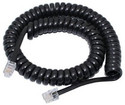 Etake Patch Cable 2 m Telephone Handset Receiver Cord Landline Phone Curly Coil Cable Wire Cable Wire Connector (Black, Pack of 1)
