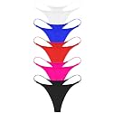 ETAOLINE Women's Thong Bikini Cheeky Bottom Solid G String Panties