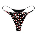 ETAOLINE Women's Thong Bikini Cheeky Bottom Solid G String Panties