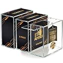 ETB Protector Case – Crystal Clear 8mm + 5mm Ultra Thick Acrylic Stackable Elite Trainer Box - Acrylic Display Case with Tight Seal Sliding Magnetic Lid – with 6X N52 Strong Magnets (Pack of 3)