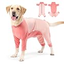 Etdane Recovery Suit for Dogs Surgery Suit Female Spay Dog Onesie for Surgery Dogs Surgical Body Suits After Spay Male Neuter Dogs Shedding Suits Pink/XL