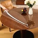 ETECHMART Clear Round Table Cover Protector 47'', 2.0mm Plastic Desk Mat