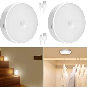 etekcity motion for home pack of 4 with usb charging wireless self adhesive led body induction lamp sensor light for wardrobe lights with sensor night light for cupboard stairs