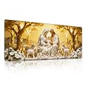 Ethereal Holy Family Mouse Pad, Serene Jesus Mary &amp; Lamb Desk Mat - Large Mousepad Non-Slip Christian Office Decor for PC &amp; Laptop - 31.5"x11.8" x 3mm