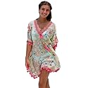 Women's Floral Print Cotton Kaftan/Beachwear/Cover Ups Dresses/Swim Dress (Size- S,M,L,XL)