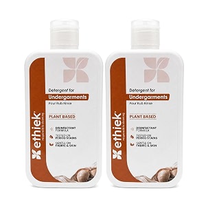 ethiek undergarment liquid detergent for menwomen  plant-based detergent for intimate wear  no soaking needed disinfectant liquid for hand laundry 300ml - pack of 2