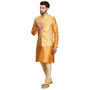 Ethluxis Men Kurta Pyjama Jacket Set