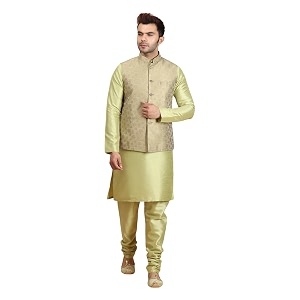 Ethluxis Men Kurta Pyjama Jacket Set