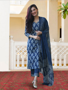 EthnicBasket Women Kurta Pant Dupatta Set
