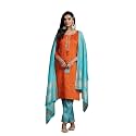EthnicJunction Women's Wine Chanderi Silk Woven Zari Mirror Work Stright Kurta Pant with Dupatta Set | Wedding | Outfit | Ethnic Set