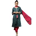 EthnicJunction Women's Wine Chanderi Silk Woven Zari Mirror Work Stright Kurta Pant with Dupatta Set | Wedding | Outfit | Ethnic Set