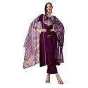 EthnicJunction Women39s Chinon Embroidered Straight Front Slit