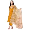 EthnicJunction Women39s Chinon Embroidered Straight Front Slit