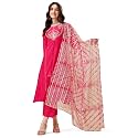 EthnicJunction Women39s Chinon Embroidered Straight Front Slit