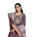 EthnicJunction Women39s Chinon Embroidered Straight Front Slit