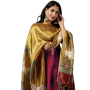 EthnicJunction Womens Cotton Blend Kurta Pant Dupatta