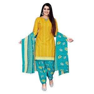 ethnicjunction women39s cotton printed unstitched dress material