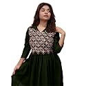 EthnicJunction Women39s Georgette Regular Fit Yoke Embroidery