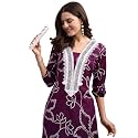EthnicJunction Women39s Poly Rayon Bandhani Print A-line